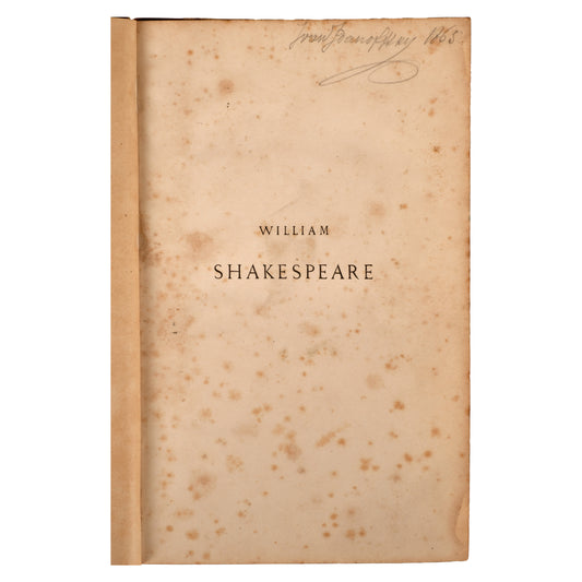 Victor Hugo, William Shakespeare 1864 — A. Lacroix - Paris, İlk Baskı