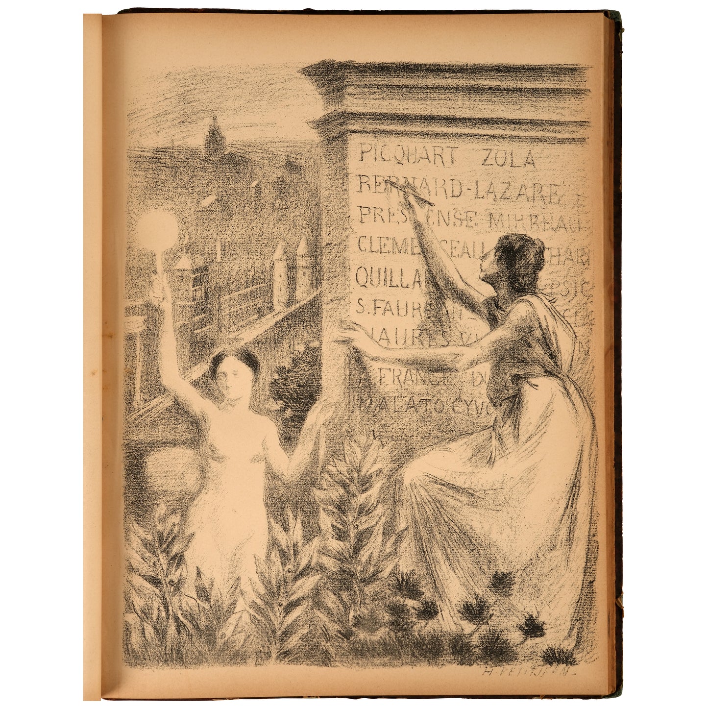 Hommage des Artistes à Picquart, Album de 12 Lithographies, 1899