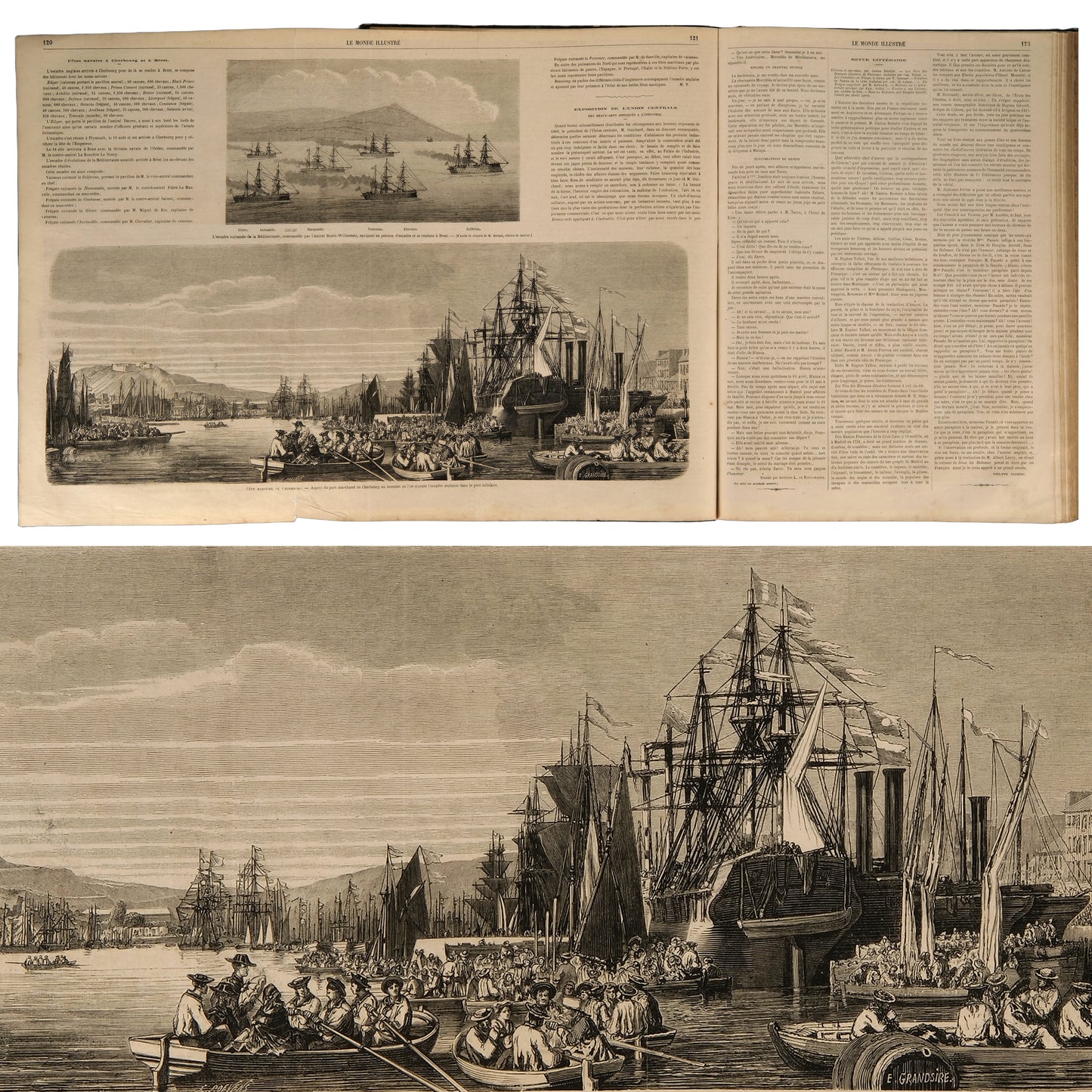 Le Monde Illustré, 1865, iki yarıyıl cildi (Tome XVI–XVII), Paris