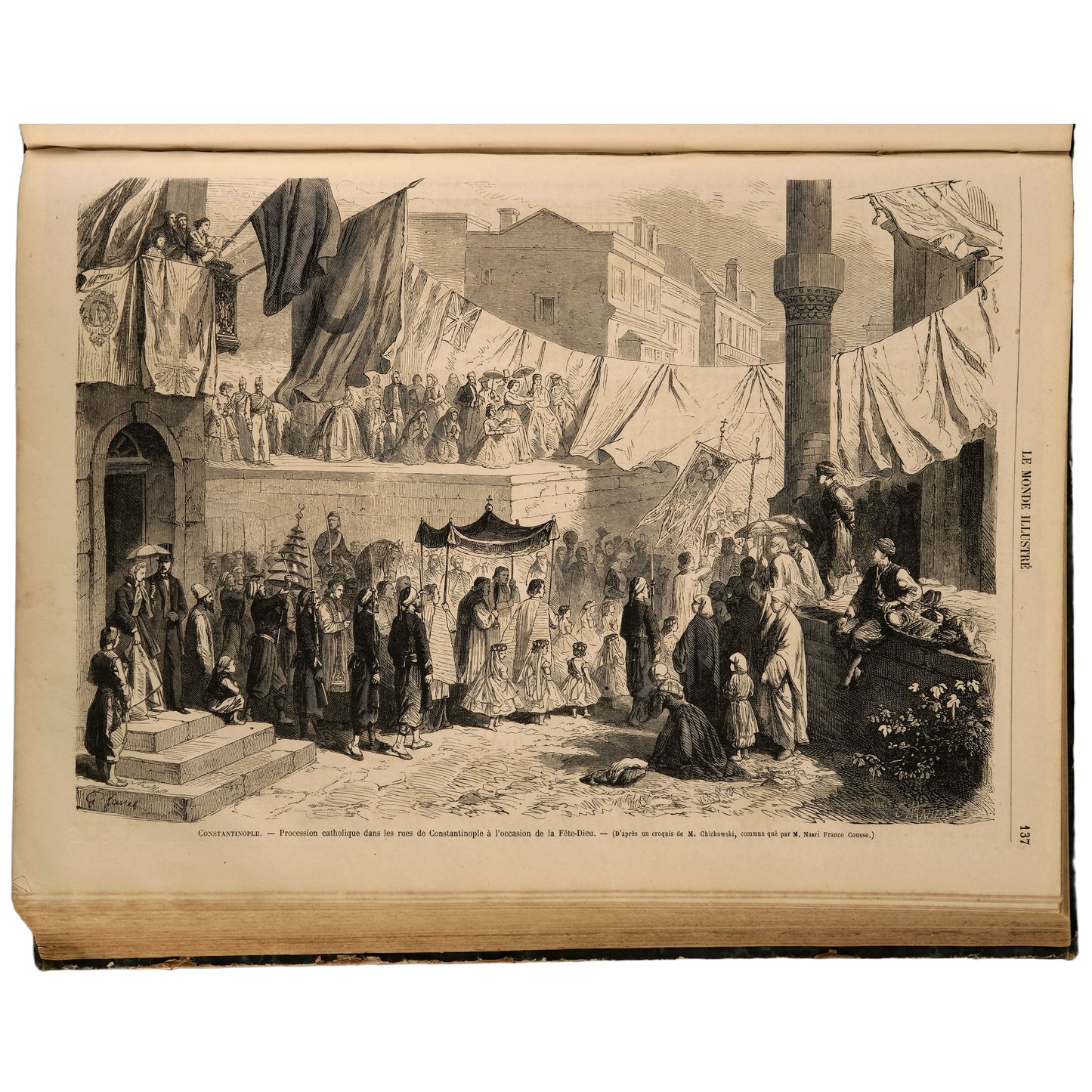 Le Monde Illustré, 1865, iki yarıyıl cildi (Tome XVI–XVII), Paris