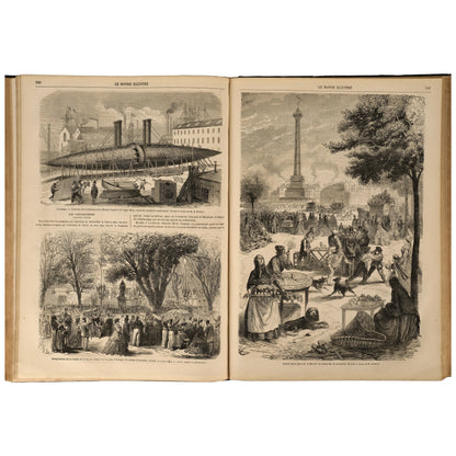 Le Monde Illustré, 1865, iki yarıyıl cildi (Tome XVI–XVII), Paris