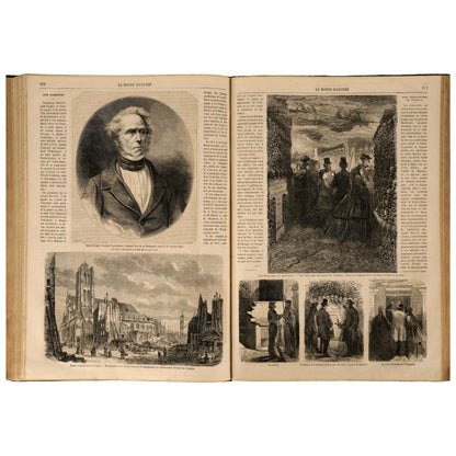 Le Monde Illustré, 1865, iki yarıyıl cildi (Tome XVI–XVII), Paris