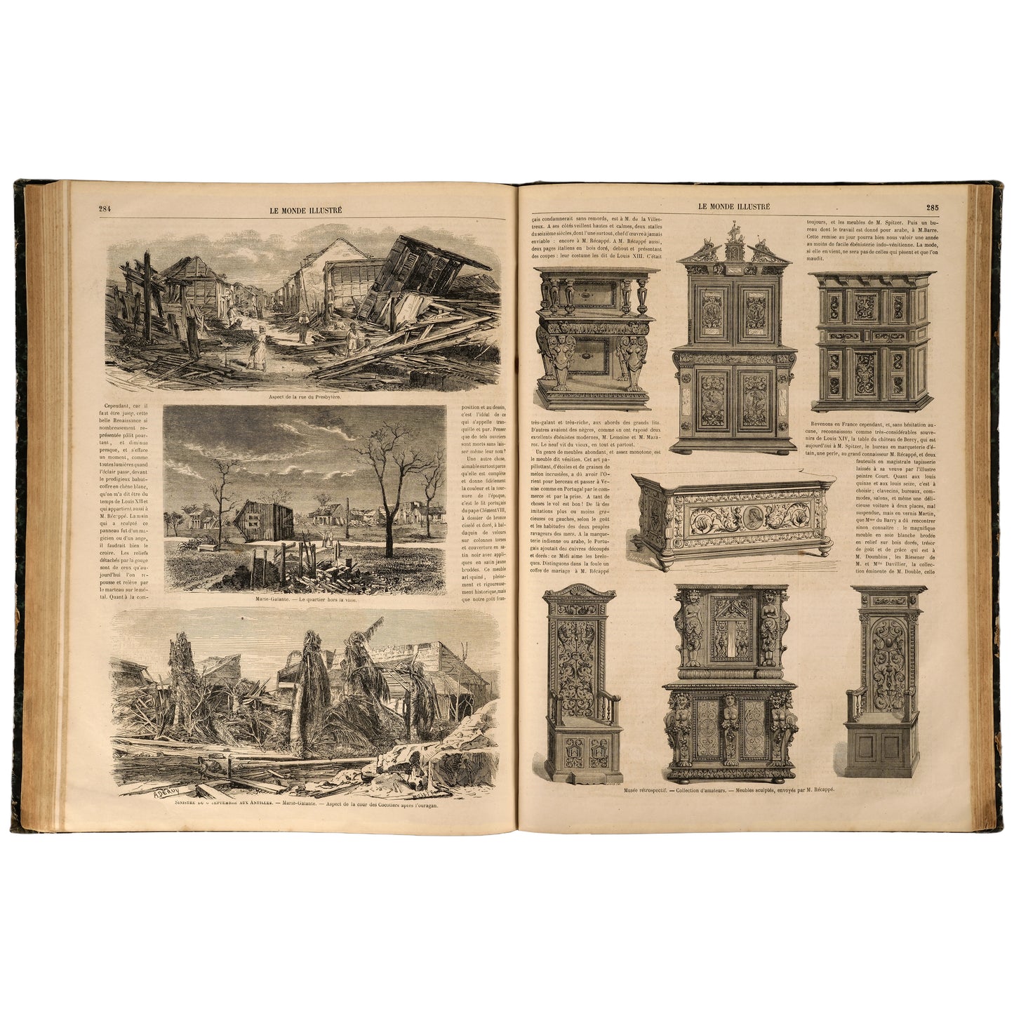Le Monde Illustré, 1865, iki yarıyıl cildi (Tome XVI–XVII), Paris