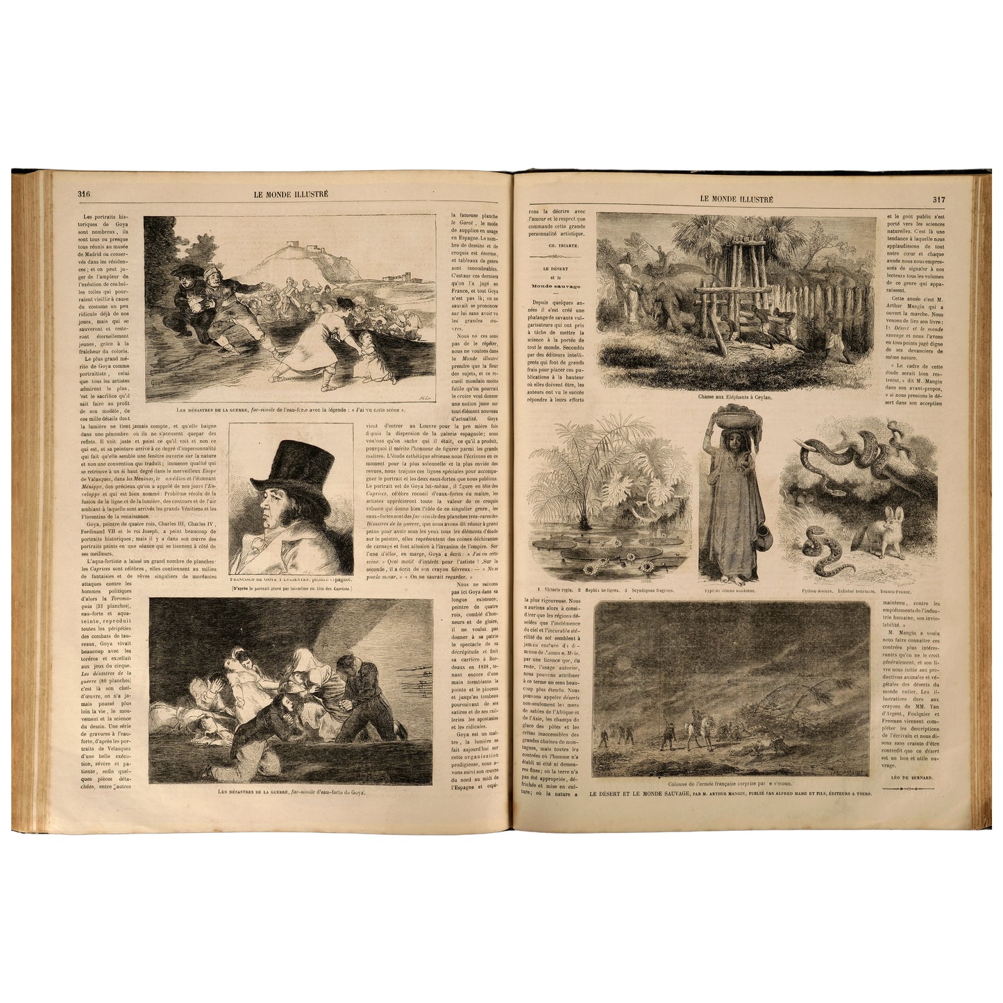 Le Monde Illustré, 1865, iki yarıyıl cildi (Tome XVI–XVII), Paris