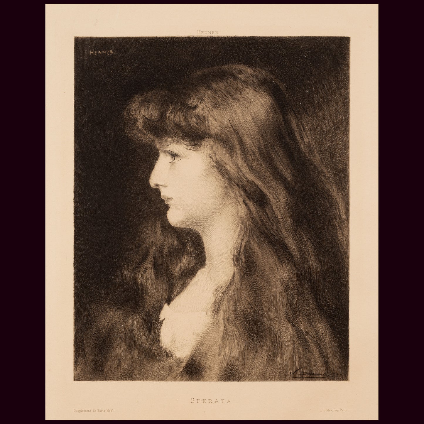 Sperata 1888 — Fernand Desmoulin'in eau-forte'u, Henner'den