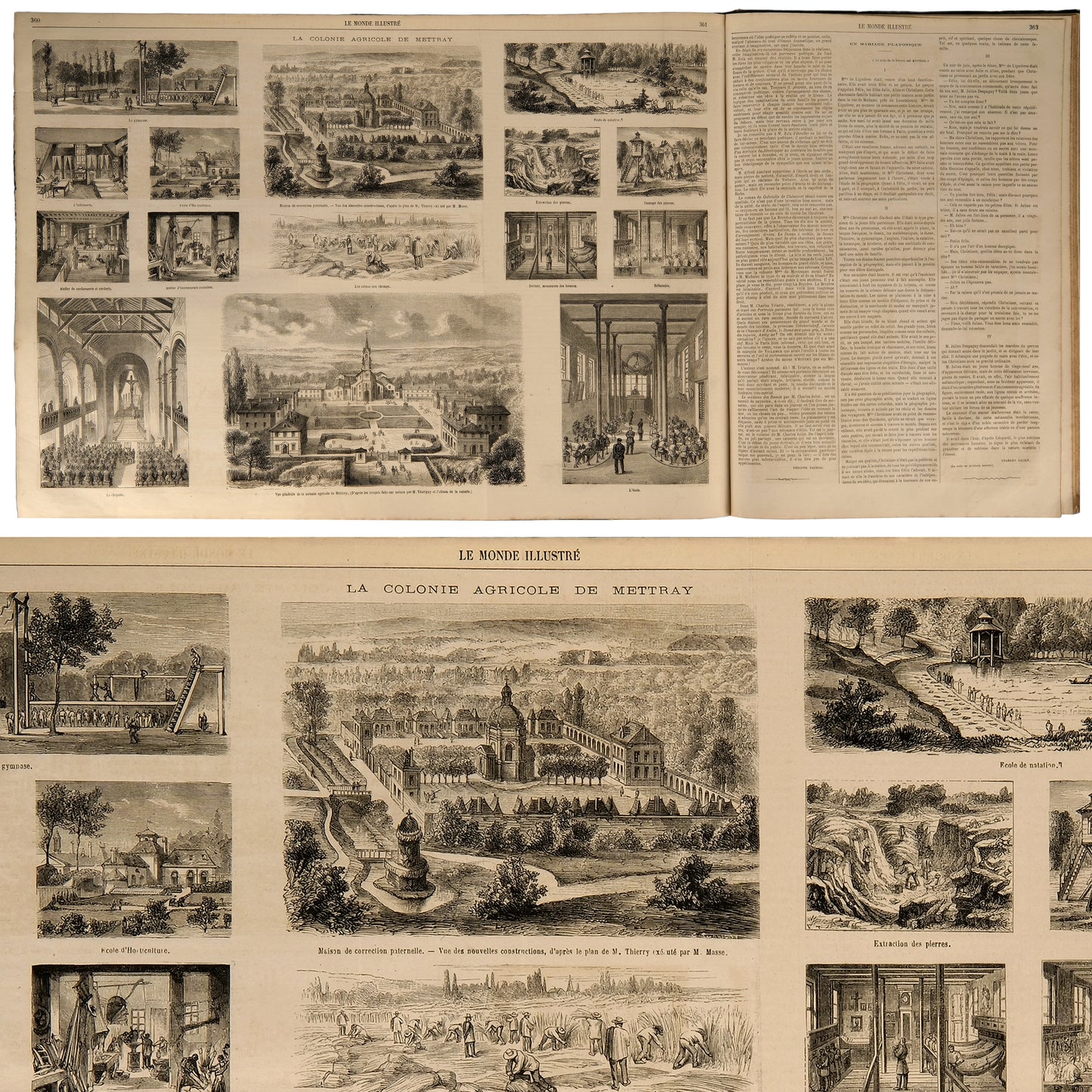 Le Monde Illustré, 1865, iki yarıyıl cildi (Tome XVI–XVII), Paris