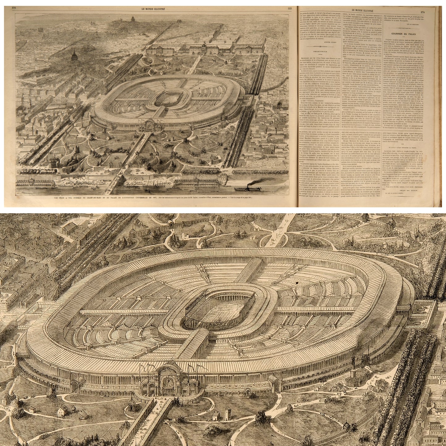 Le Monde Illustré, 1865, iki yarıyıl cildi (Tome XVI–XVII), Paris