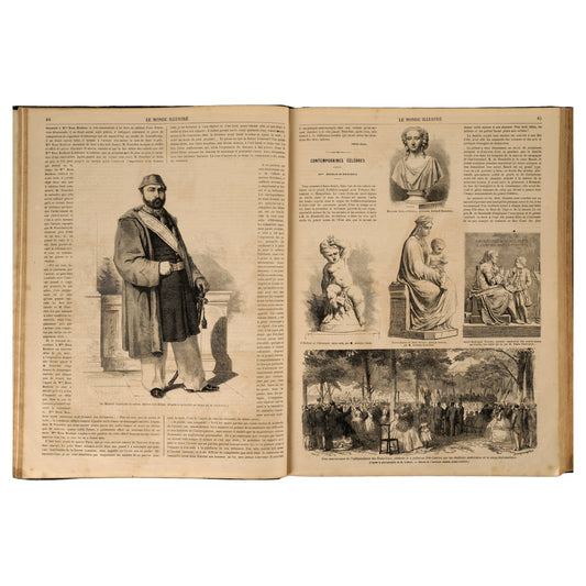 Le Monde Illustré, 1865, iki yarıyıl cildi (Tome XVI–XVII), Paris
