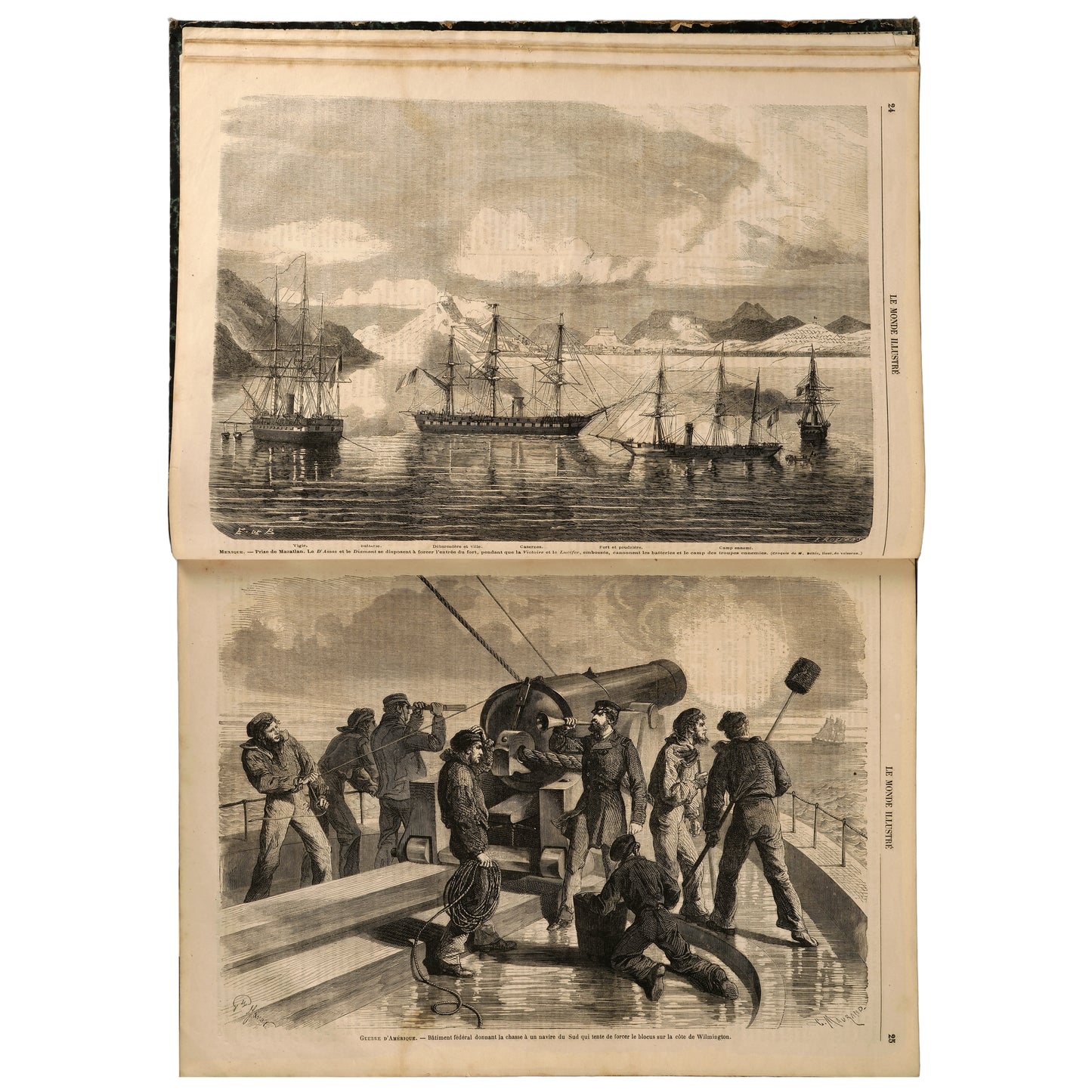 Le Monde Illustré, 1865, iki yarıyıl cildi (Tome XVI–XVII), Paris