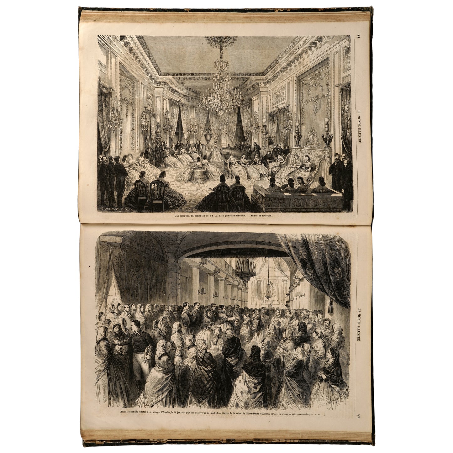 Le Monde Illustré, 1865, iki yarıyıl cildi (Tome XVI–XVII), Paris
