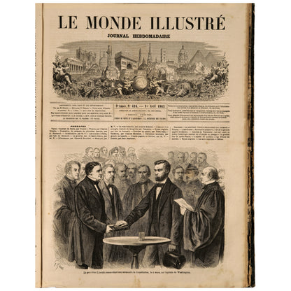 Le Monde Illustré, 1865, iki yarıyıl cildi (Tome XVI–XVII), Paris