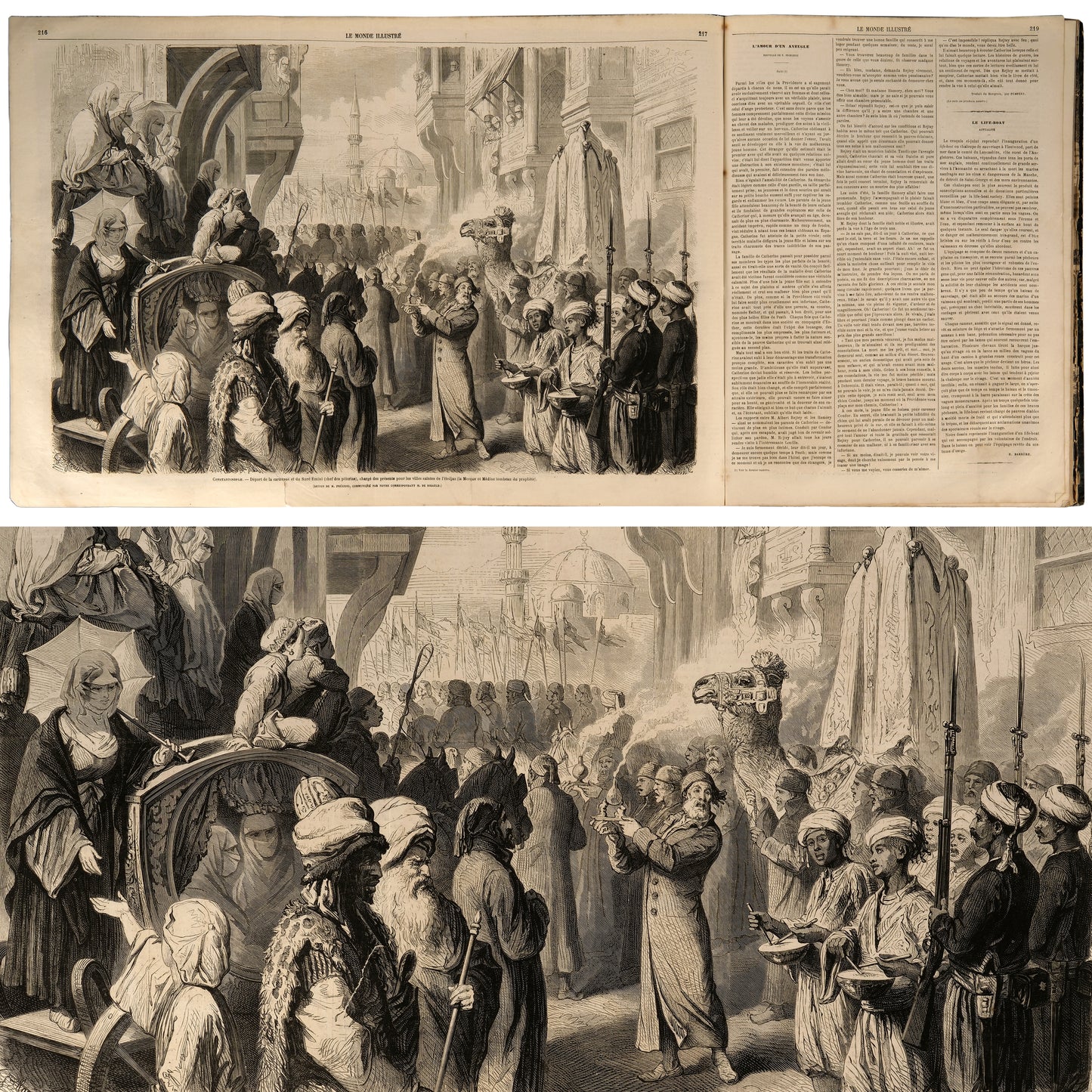 Le Monde Illustré, 1865, iki yarıyıl cildi (Tome XVI–XVII), Paris