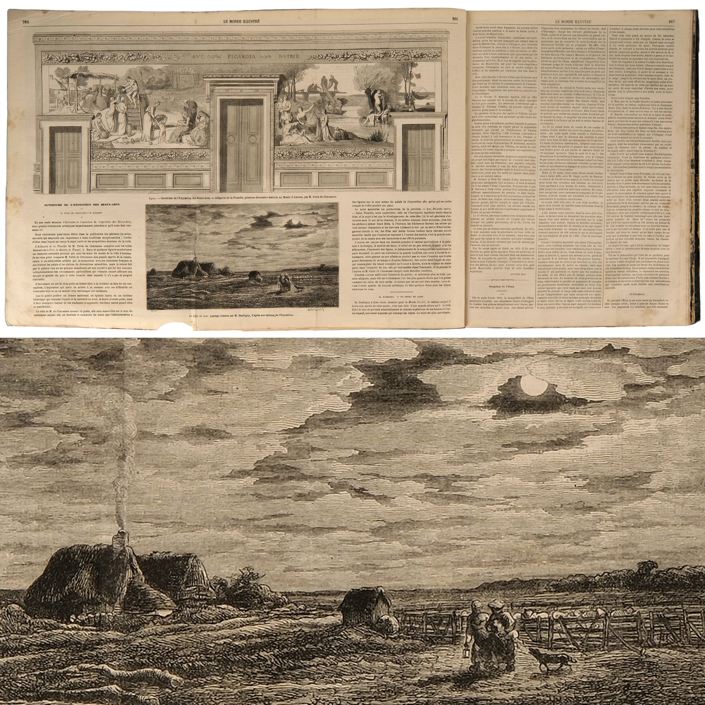 Le Monde Illustré, 1865, iki yarıyıl cildi (Tome XVI–XVII), Paris