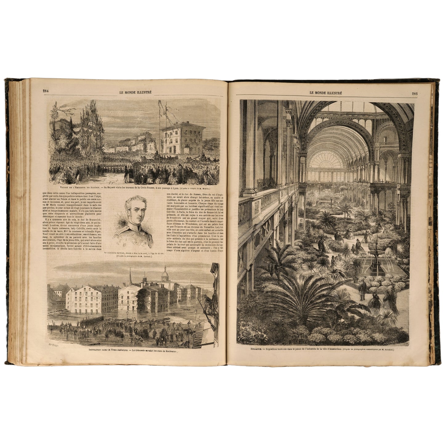 Le Monde Illustré, 1865, iki yarıyıl cildi (Tome XVI–XVII), Paris