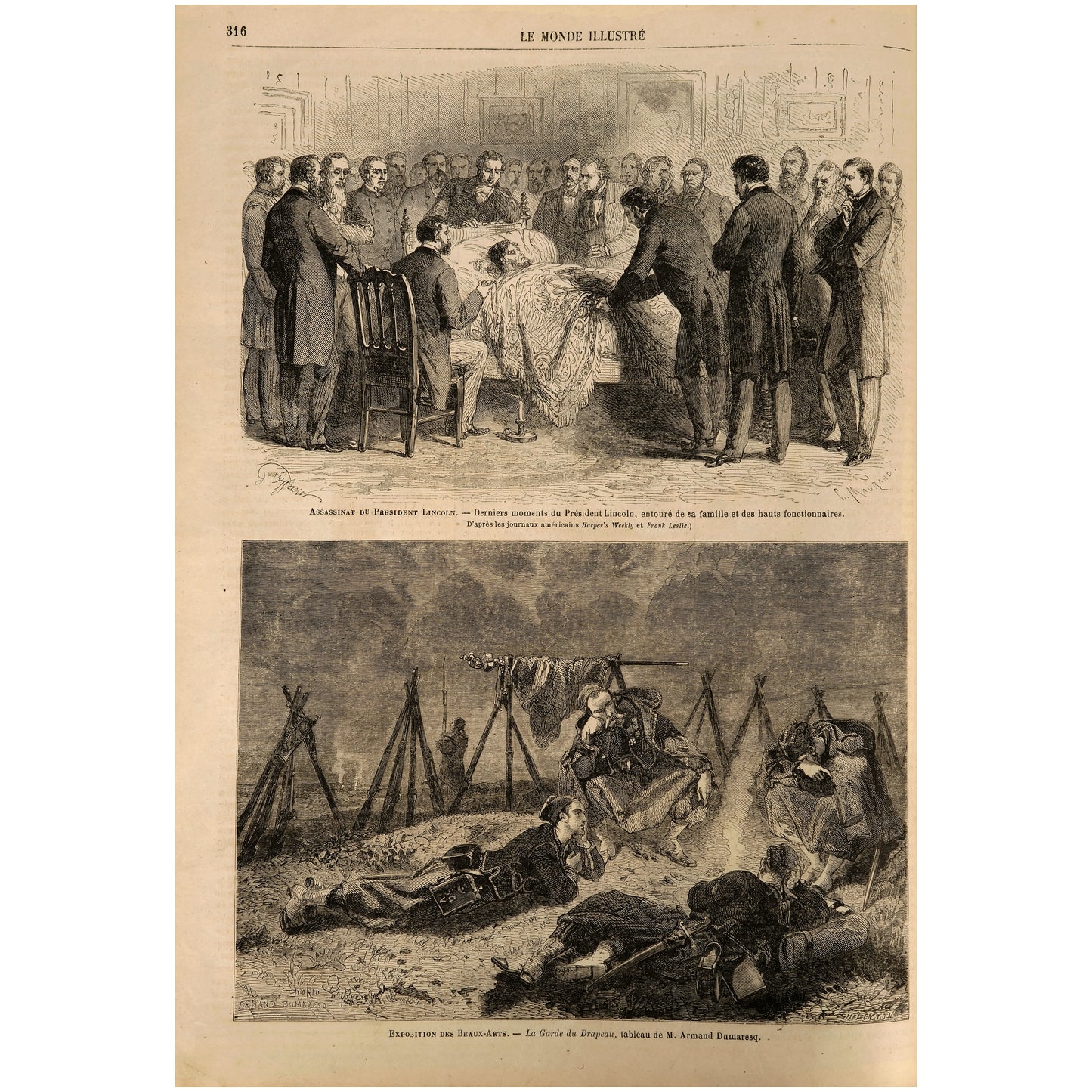 Le Monde Illustré, 1865, iki yarıyıl cildi (Tome XVI–XVII), Paris