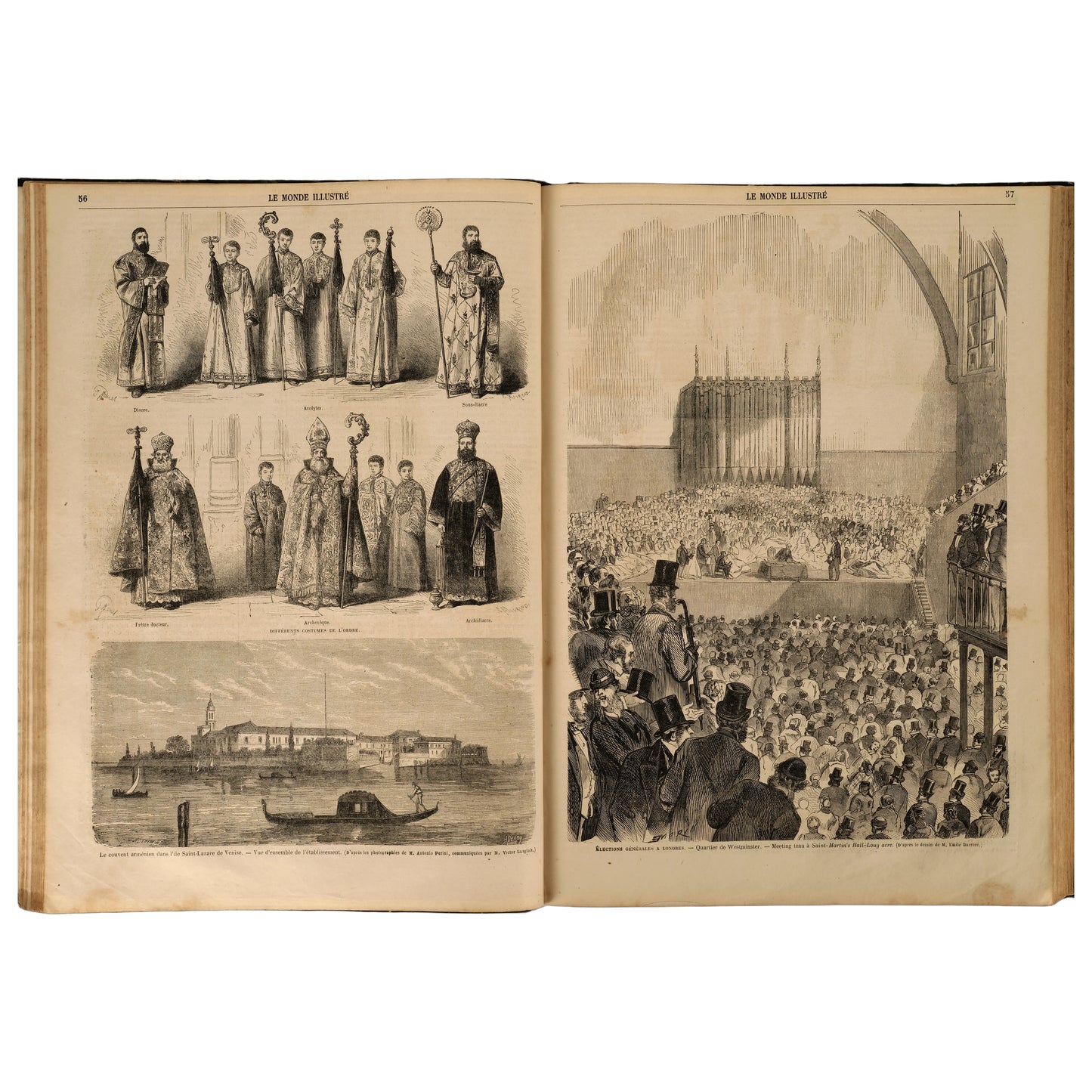 Le Monde Illustré, 1865, iki yarıyıl cildi (Tome XVI–XVII), Paris
