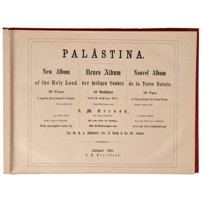 Palästina — Neues Album des heiligen Landes 1868 — J.F. Steinkopf, Stuttgart