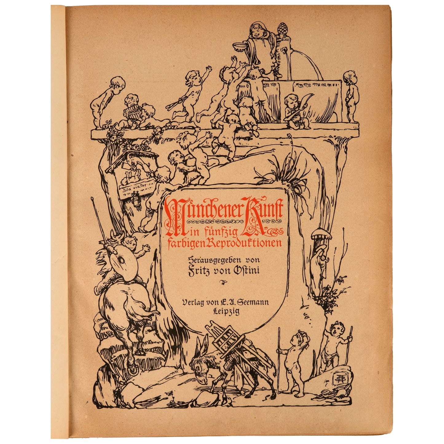 Münchener Kunst in fünfzig farbigen Reproduktionen, 1906, Fritz von Ostini (ed.), E.A. Seemann, Leipzig