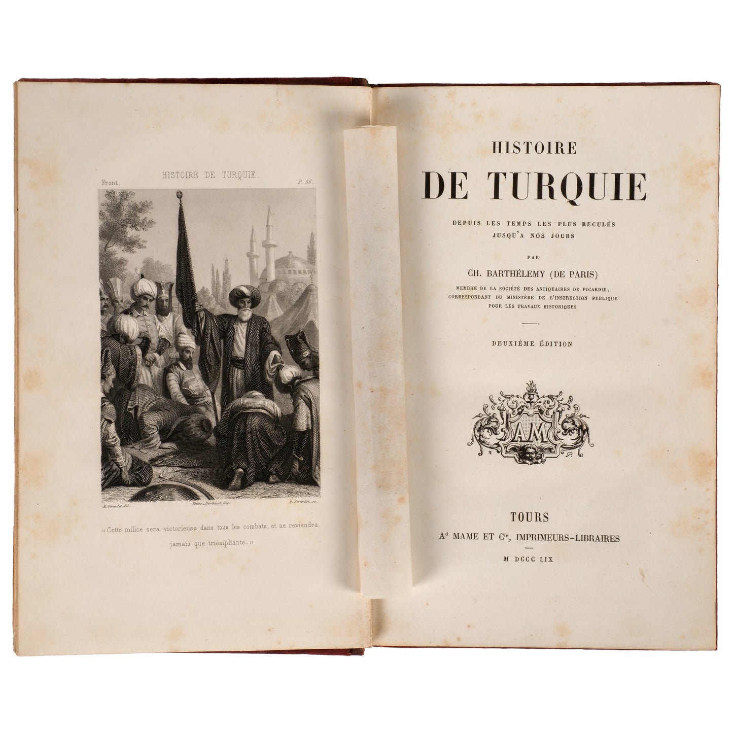 Histoire de Turquie - 1859 - (Deuxième Édition)