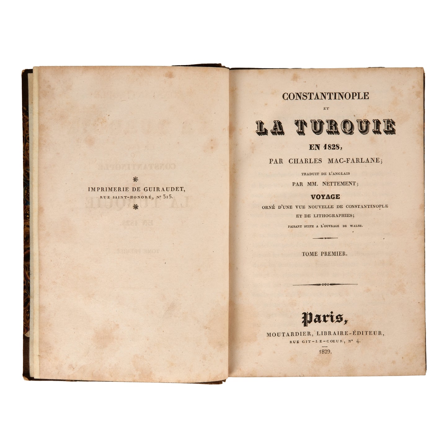 Constantinople et la Turquie en 1828 — Charles Mac-Farlane