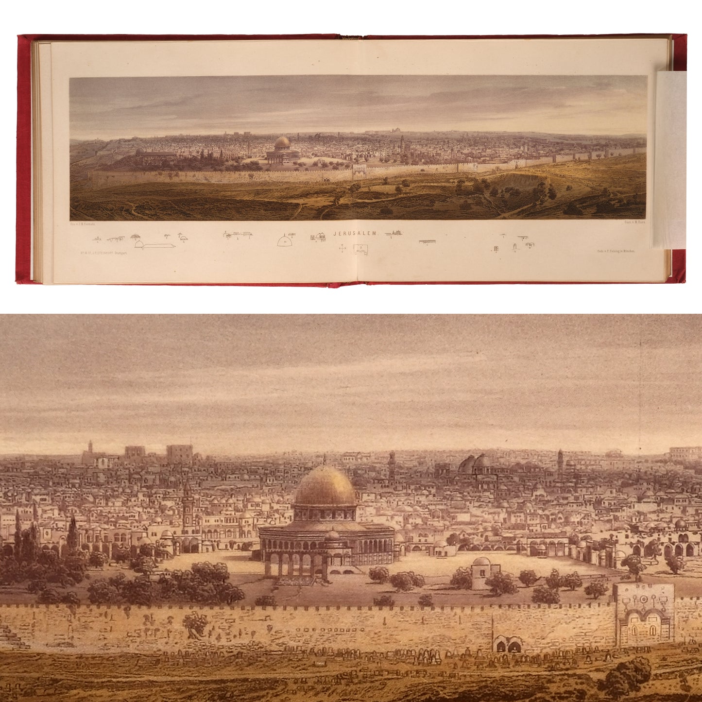 Palästina — Neues Album des heiligen Landes 1868 — J.F. Steinkopf, Stuttgart
