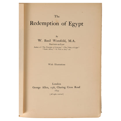 The Redemption of Egypt, 1899