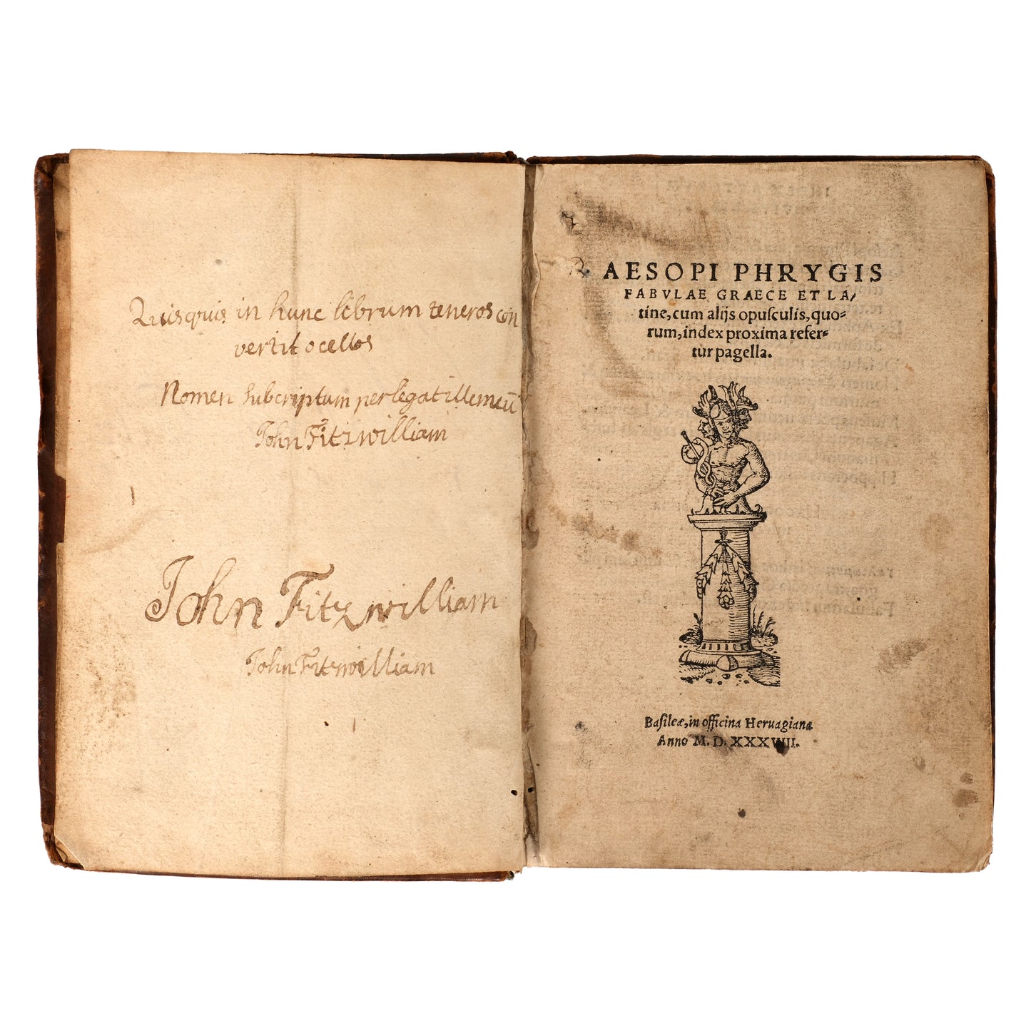 (Ezop Masalları) Aesopi Phrygis Fabulae graece et latine 1538 — Johann Hervagius, Basel