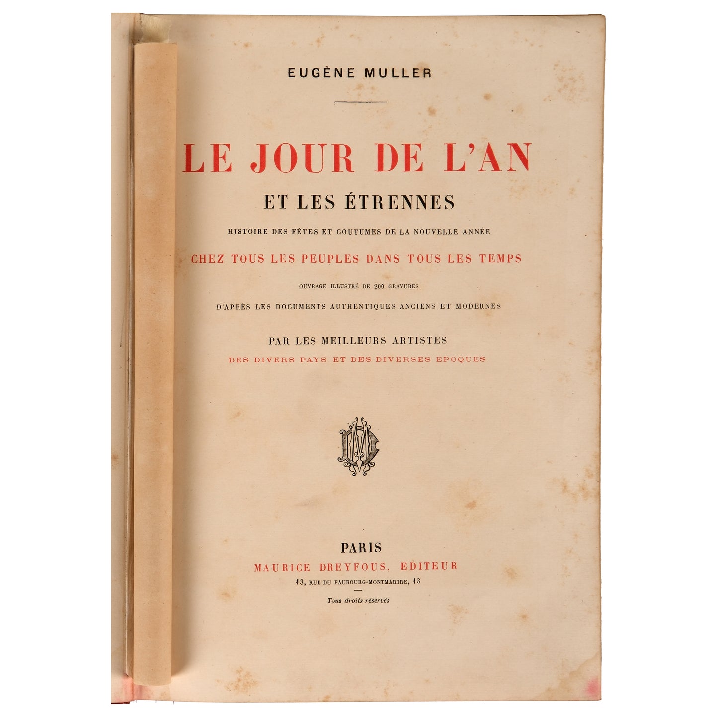 Le Jour de l'An et les Étrennes, Eugène Muller, 1881