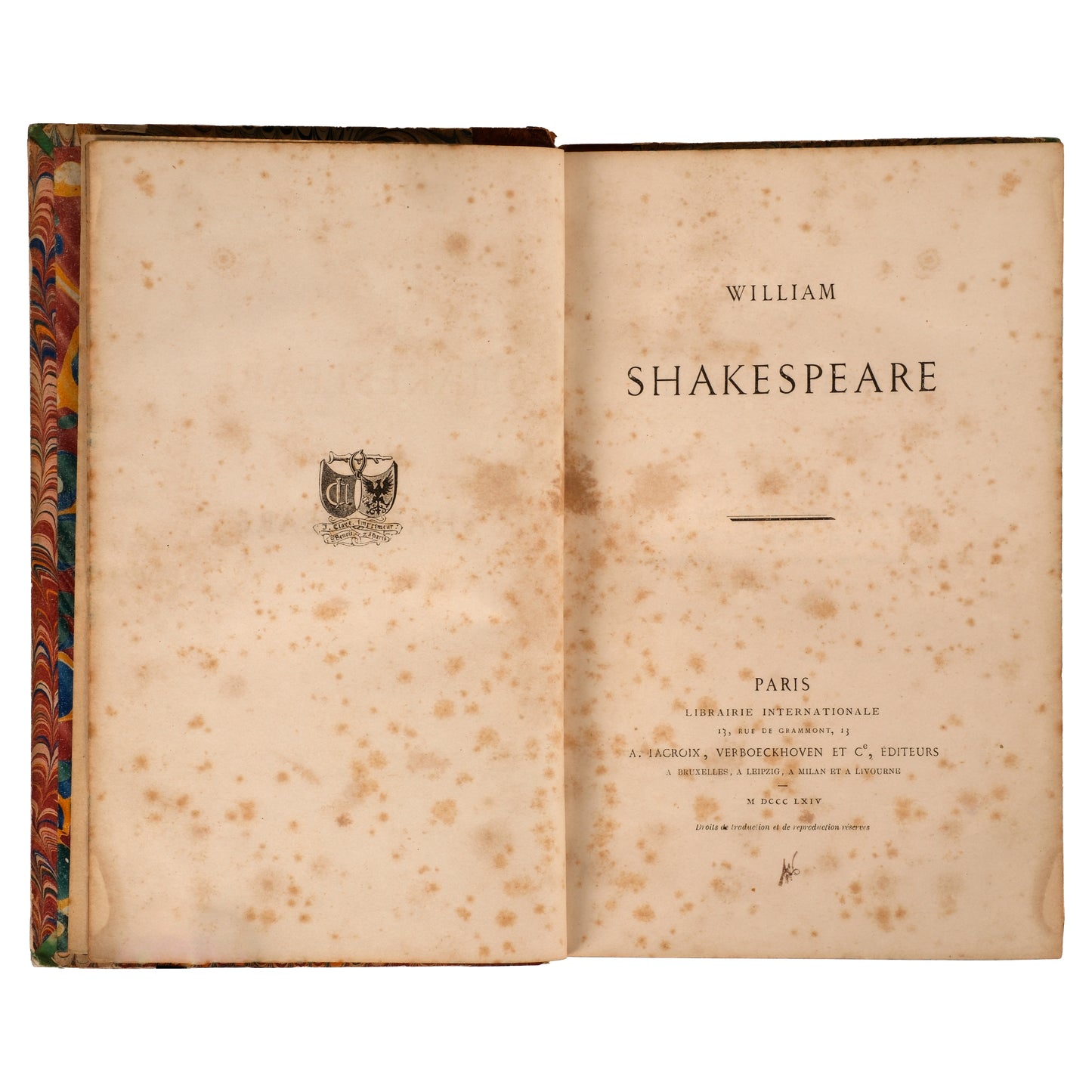 Victor Hugo, William Shakespeare 1864 — A. Lacroix - Paris, İlk Baskı