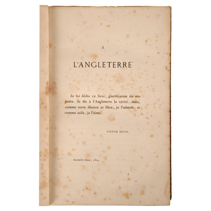 Victor Hugo, William Shakespeare 1864 — A. Lacroix - Paris, İlk Baskı