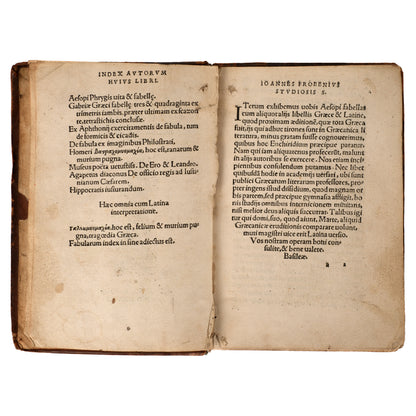(Ezop Masalları) Aesopi Phrygis Fabulae graece et latine 1538 — Johann Hervagius, Basel