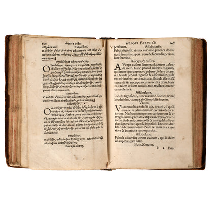 (Ezop Masalları) Aesopi Phrygis Fabulae graece et latine 1538 — Johann Hervagius, Basel