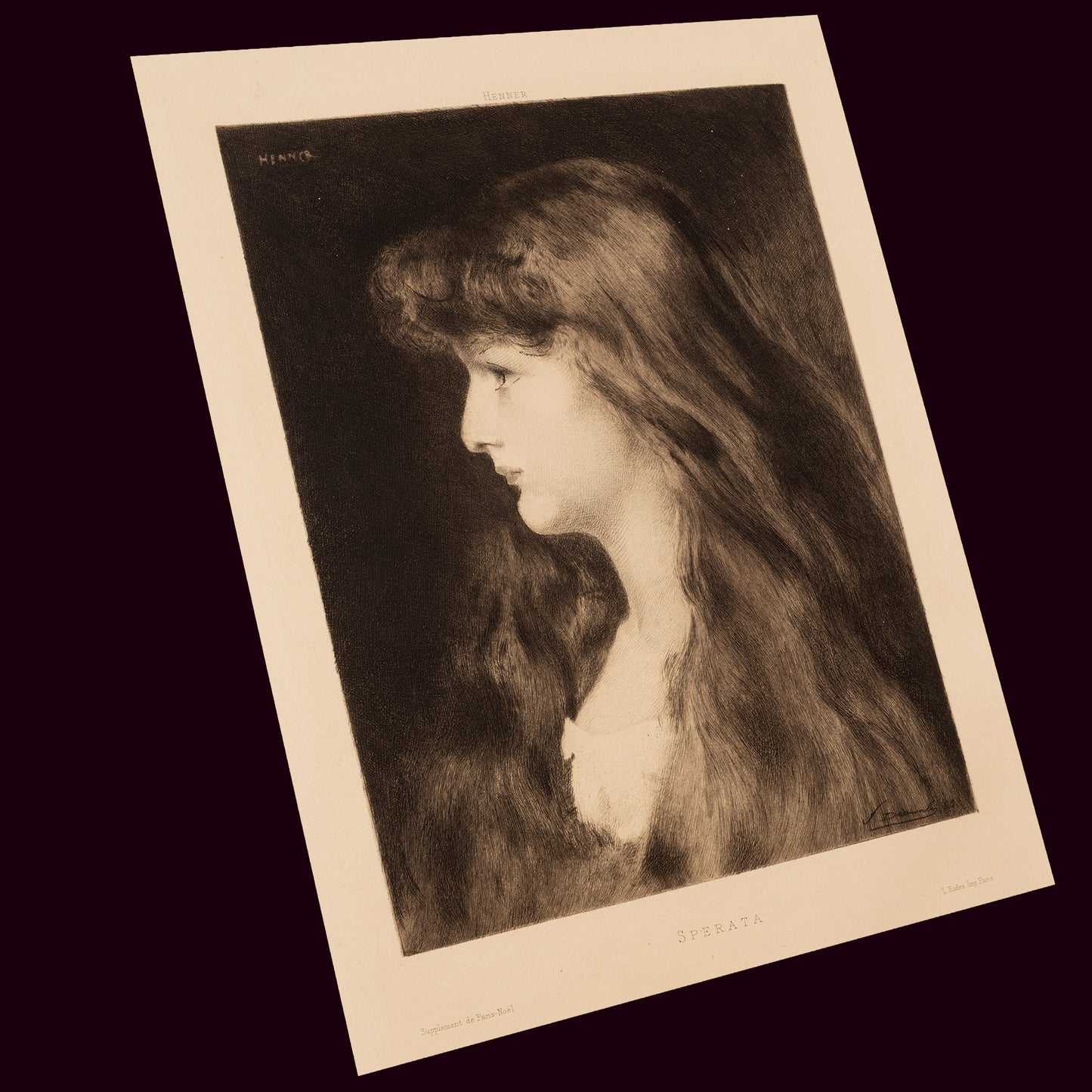 Sperata 1888 — Fernand Desmoulin'in eau-forte'u, Henner'den