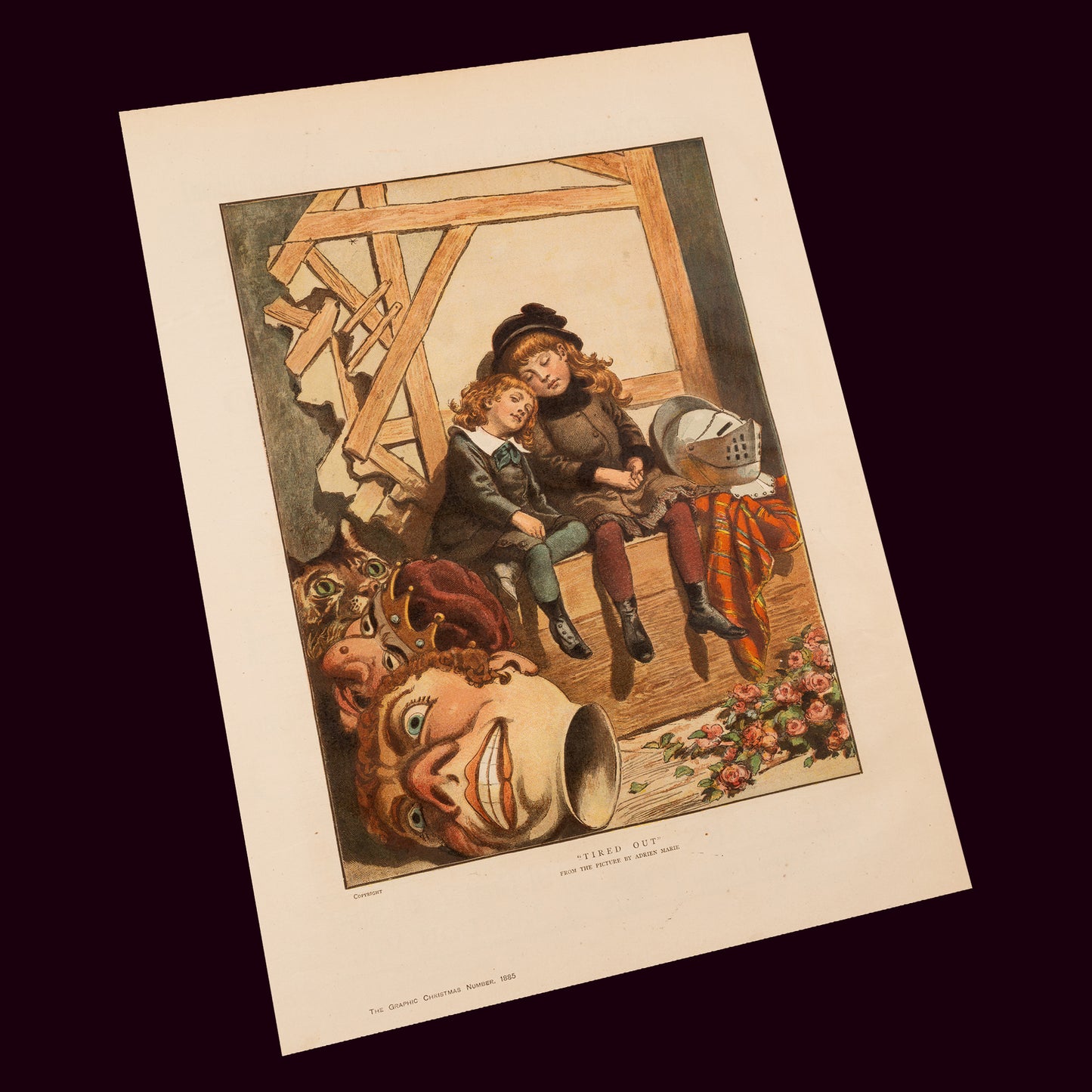 "Tired Out" — Adrien Marie, The Graphic Christmas Number, 1885