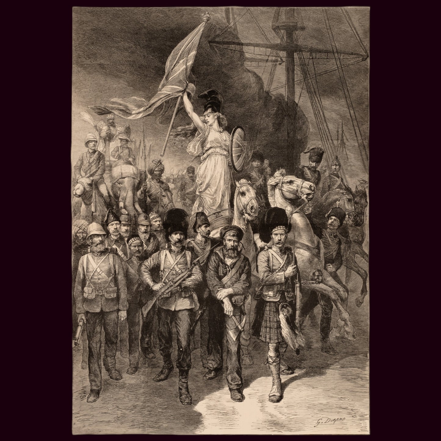 Britannia And Her Boys, Godefroy Durand, 1885 — The Graphic